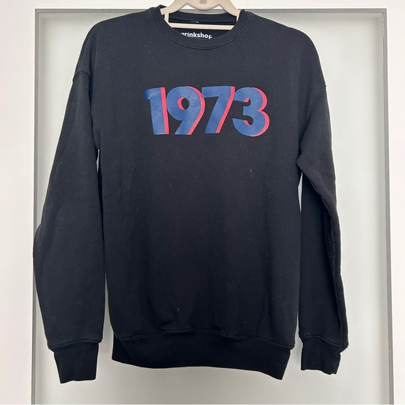 Prinkshop social good 1973 soft black crewneck sweatshirt medium - Picture 1 of 5
